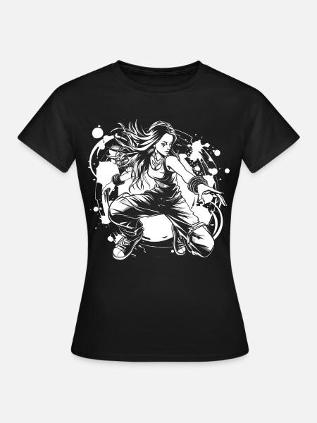 Breakdancer Mädchen - Frauen T-Shirt - Schwarz