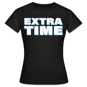 EXTRA TIME - Frauen T-Shirt - Schwarz - Vorne - AI Model Female 172 dark (172cm)
