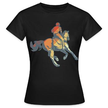 Equitation - Women's T-Shirt - black - Front - AI Model Female 172 dark (172cm)