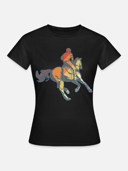 Reitsport - Frauen T-Shirt - Schwarz