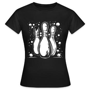 Bowling - T-shirt Femme - noir - Devant - AI Model Female 172 dark (172cm)