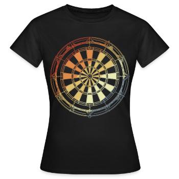 Vintage Dartboard - Women's T-Shirt - black - Front - AI Model Female 172 dark (172cm)