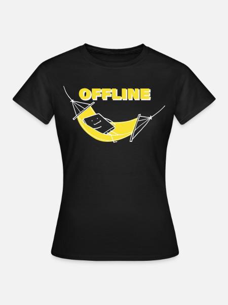 OFFLINE - Frauen T-Shirt - Schwarz