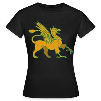 Fabulous animal, the griffin - Women's T-Shirt - black - Front - AI Model Female 172 dark (172cm)