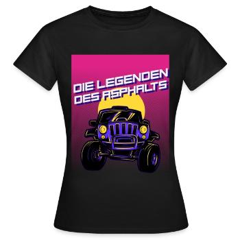 Les légendes de l’asphalte - T-shirt Femme - noir - Devant - AI Model Female 172 dark (172cm)