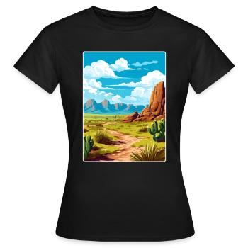 Big Bend Nationalpark Reiseposter Souvenir WPA - Frauen T-Shirt - Schwarz - Vorne - AI Model Female 172 dark (172cm)