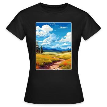 Affiche de voyage du parc national du Grand Bassin - T-shirt Femme - noir - Devant - AI Model Female 172 dark (172cm)