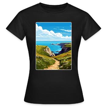 Channel Islands National Park California Travel - Women's T-Shirt - black - Front - AI Model Female 172 dark (172cm)