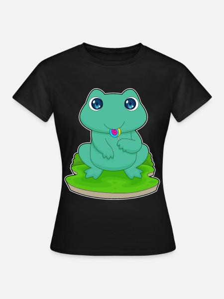 Frosch Lutscher - Frauen T-Shirt - Schwarz