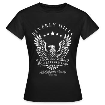 Beverly Hills Kalifornien Amerikanischer Vintage Adler - Frauen T-Shirt - Schwarz - Vorne - AI Model Female 172 dark (172cm)