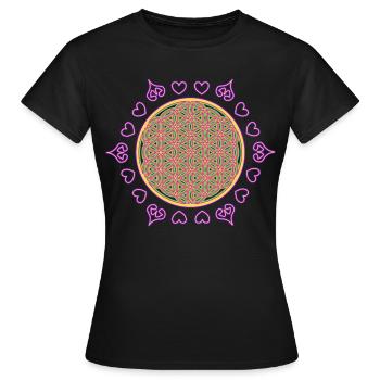 Flower of Life - Women's T-Shirt - black - Front - AI Model Female 172 dark (172cm)