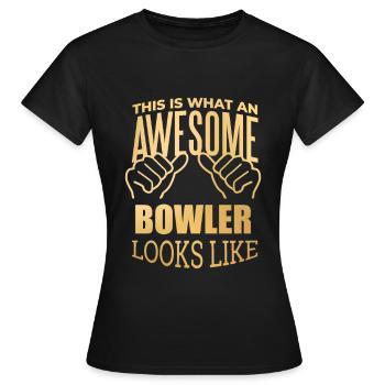 Bowling Bowling Bowling - T-shirt Femme - noir - Devant - AI Model Female 172 dark (172cm)