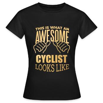 Cycling Cycling Cycling - Women's T-Shirt - black - Front - AI Model Female 172 dark (172cm)
