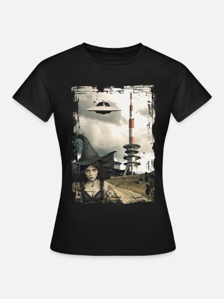 UFO Brocken im Harz - Frauen T-Shirt - Schwarz