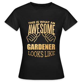 Jardinage Jardinage Jardinage - T-shirt Femme - noir - Devant - AI Model Female 172 dark (172cm)