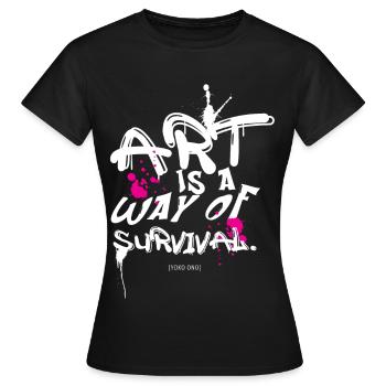 Art survival - Women's T-Shirt - black - Front - AI Model Female 172 dark (172cm)