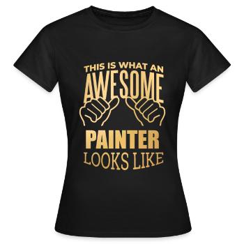 Painter Painter Painter - Women's T-Shirt - black - Front - AI Model Female 172 dark (172cm)