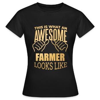 Ferme Ferme Ferme - T-shirt Femme - noir - Devant - AI Model Female 172 dark (172cm)