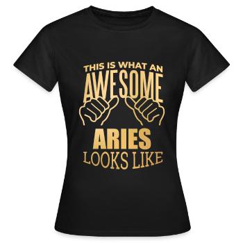 Aries - Women's T-Shirt - black - Front - AI Model Female 172 dark (172cm)