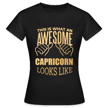 Capricorne Capricorne Capricorne - T-shirt Femme - noir - Devant - AI Model Female 172 dark (172cm)