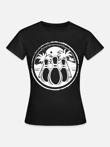 Bowling Logo - Frauen T-Shirt - Schwarz
