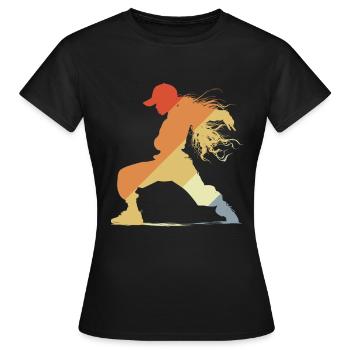Vintage B-Girl - Frauen T-Shirt - Schwarz - Vorne - AI Model Female 172 dark (172cm)