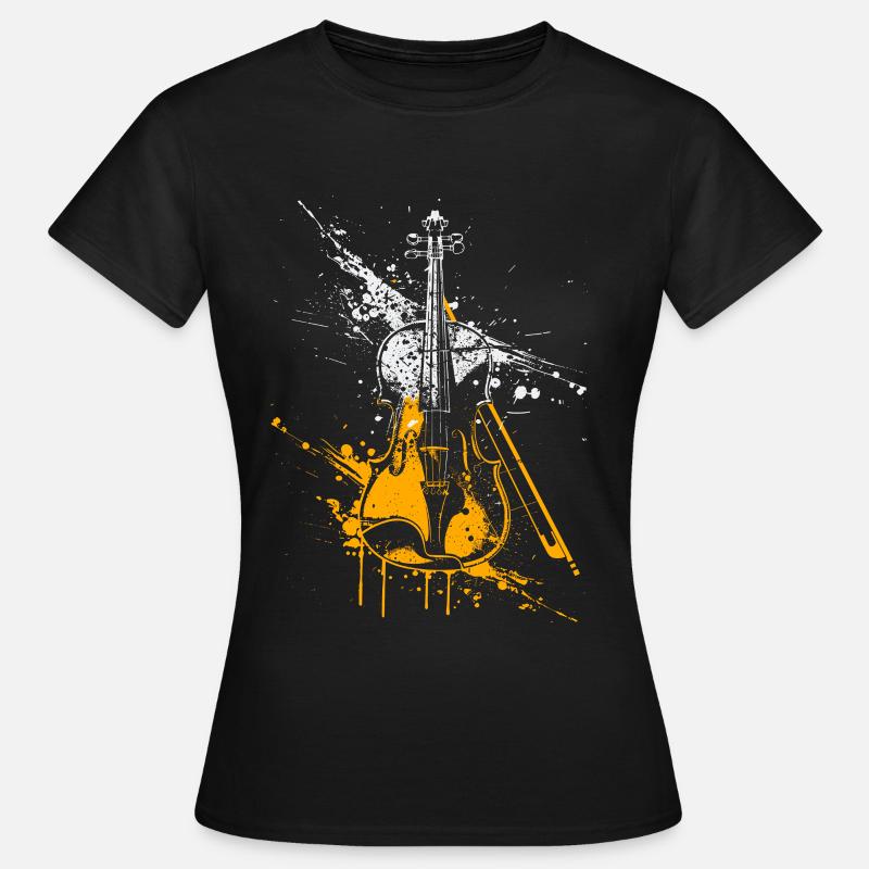 Graffiti de violon - T-shirt Femme - noir