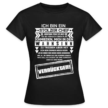 a proud of a troop of crazy - Women's T-Shirt - black - Front - AI Model Female 172 dark (172cm)