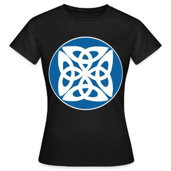Symbole celte bleu - T-shirt Femme - noir - Devant - AI Model Female 172 dark (172cm)