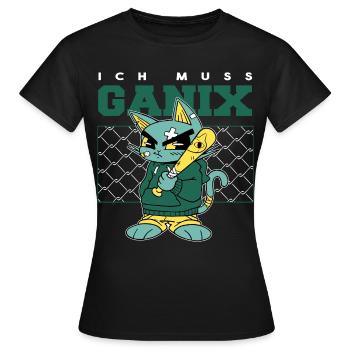 Je dois ganix ! - Dicton serein - T-shirt Femme - noir - Devant - AI Model Female 172 dark (172cm)