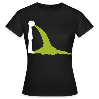 Trinkmotiv - Zum Kotzen - Eskalation und Absturz - Frauen T-Shirt - Schwarz - Vorne - AI Model Female 172 dark (172cm)