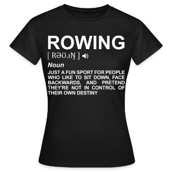 Rudern Wörterbuch - Frauen T-Shirt - Schwarz - Vorne - AI Model Female 172 dark (172cm)
