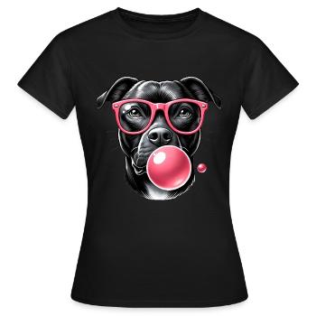 Rafraîchir avec du chewing-gum rose - T-shirt Femme - noir - Devant - AI Model Female 172 dark (172cm)