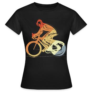 Look vintage cycliste - T-shirt Femme - noir - Devant - AI Model Female 172 dark (172cm)