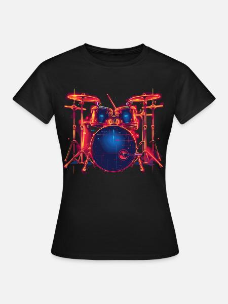 Trapset Retro Style - Frauen T-Shirt - Schwarz
