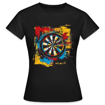 Dartboard Graffiti - Women's T-Shirt - black - Front - AI Model Female 172 dark (172cm)
