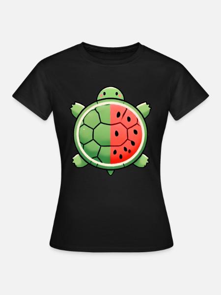 Natures Sweet Blend Watermelon Turtle - Women's T-Shirt - black