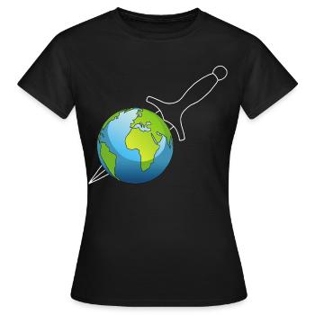 Meurtre de la planète Terre - T-shirt Femme - noir - Devant - AI Model Female 172 dark (172cm)