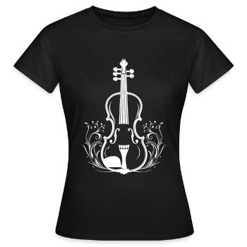 Fiddle Sketch - Women's T-Shirt - black - Front - AI Model Female 172 dark (172cm)