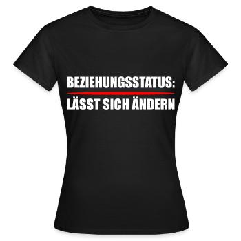 Lustige Sprüche Beziehungsstatus - Frauen T-Shirt - Schwarz - Vorne - AI Model Female 172 dark (172cm)