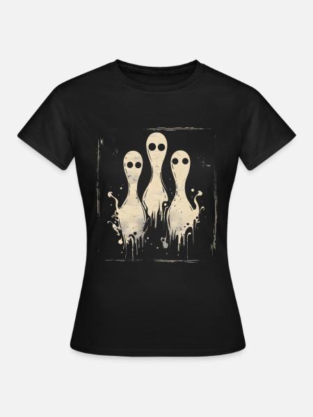 Halloween Bowling Pins - Frauen T-Shirt - Schwarz