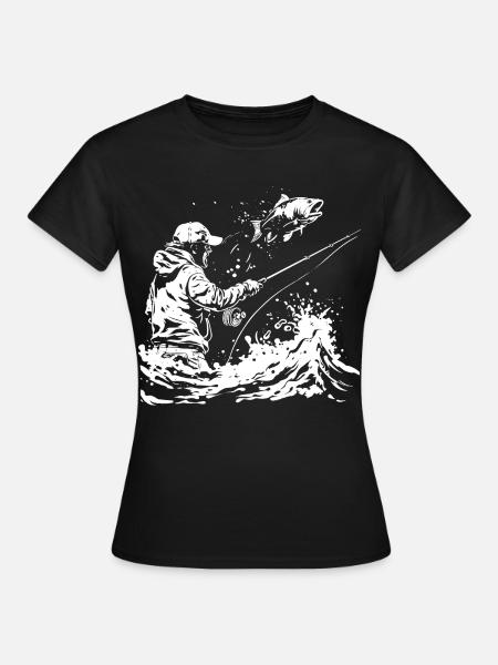 Croquis de pêche - T-shirt Femme - noir