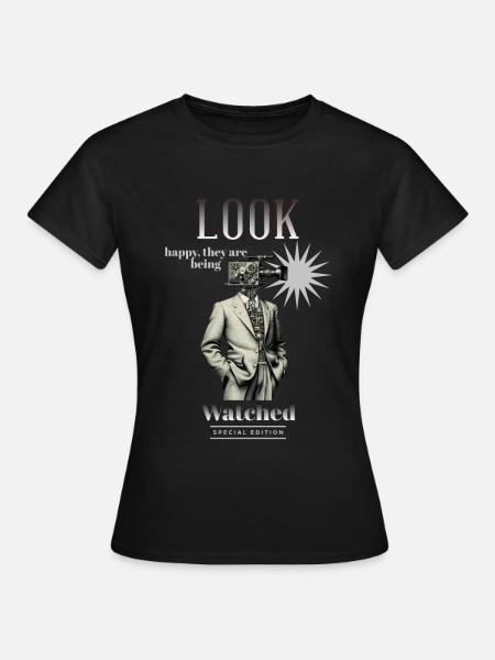 Kamera Mann - Frauen T-Shirt - Schwarz