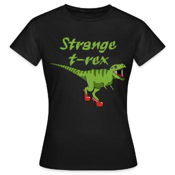 étrange tyrannosaure - T-shirt Femme - noir - Devant - AI Model Female 172 dark (172cm)