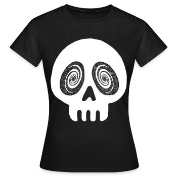 Galaktischer Schädel - Frauen T-Shirt - Schwarz - Vorne - AI Model Female 172 dark (172cm)