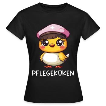 Infirmière allaitante poussin infirmière en gériatrie stagiaire - T-shirt Femme - noir - Devant - AI Model Female 172 dark (172cm)
