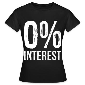 0 Interest funny - Women's T-Shirt - black - Front - AI Model Female 172 dark (172cm)