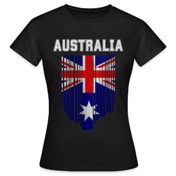 Drapeau australien, fierté australienne - T-shirt Femme - noir - Devant - AI Model Female 172 dark (172cm)