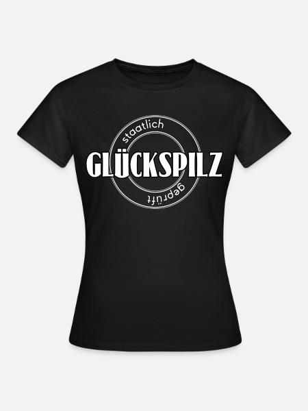 Glückspilz - Frauen T-Shirt - Schwarz