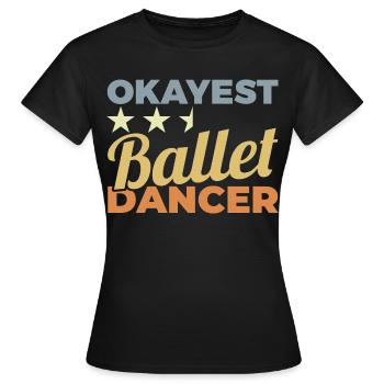 Ballet moyen - T-shirt Femme - noir - Devant - AI Model Female 172 dark (172cm)